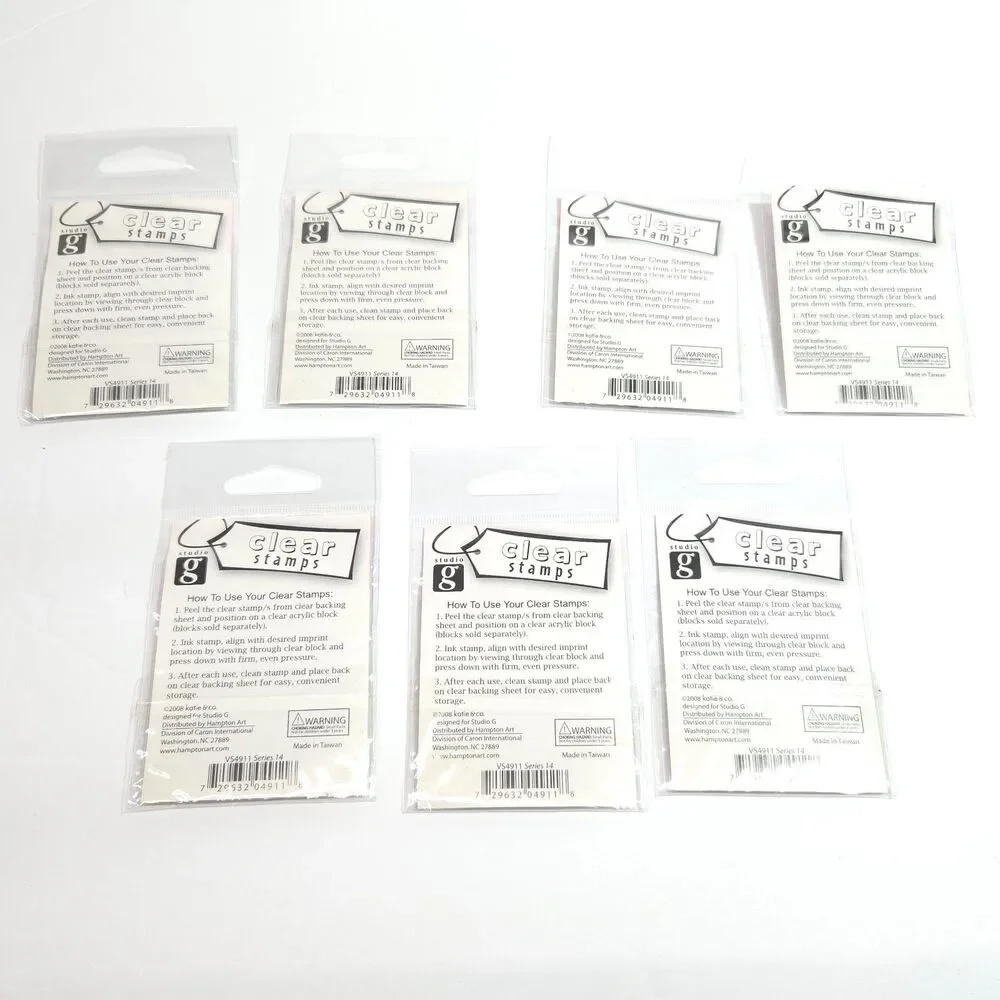Studio G Clear Stamps Lot 7 Celebration Set Prom Grad Wedding Party Birthday